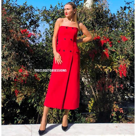 ZARA BLOGGER FAVE!!! Midi Dress with Front Slit NWT - Picture 7 of 16